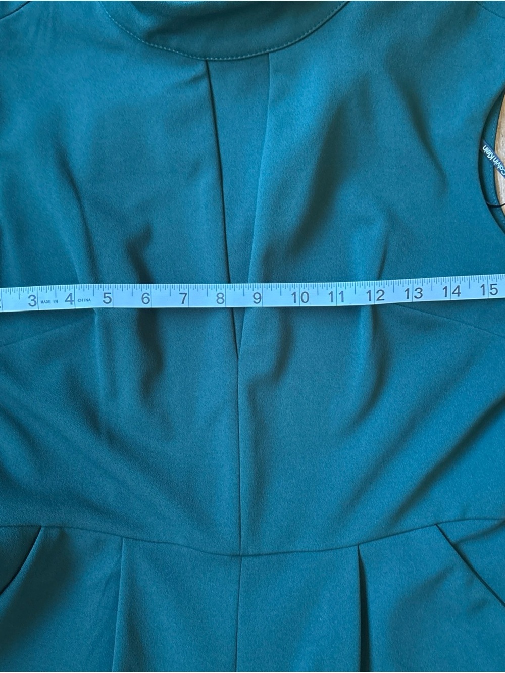 Calvin Klein Teal Emerald Jumpsuit Women’s 6 Wide Leg Tie Back ** - Picture 10 of 13